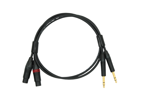 TRS-XLR CABLE, BALANCED MOGAMI W2549 CABLE, NEUTRIK GOLD PLATED TRS 6.35mm AND XLR CONNECTOR FEMALE, PAIR