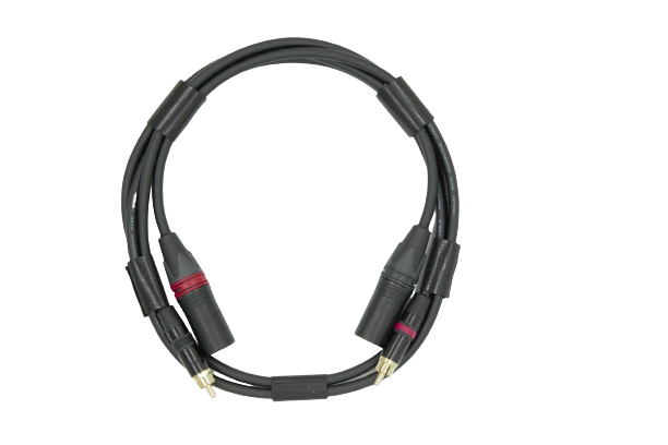 XLR-RCA CABLE, BALANCED MOGAMI W2549 CABLE, NEUTRIK XLR AND RCA CONNECTOR, PAIR