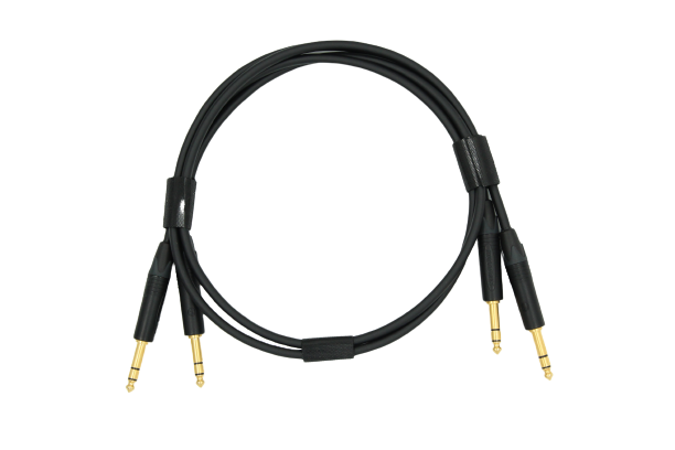 TRS-TRS CABLE, BALANCED MOGAMI W2549 CABLE, NEUTRIK GOLD PLATED TRS 6.35mm CONNECTOR MALE PAIR