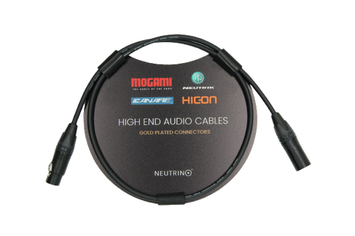 XLR-XLR CABLE, BALANCED MOGAMI W2549 CABLE , NEUTRIK GOLD PLATED MALE XLR CONNECTORS 1 UNIT