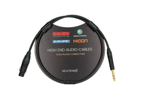 TRS-XLR Cable, Balanced Mogami W2549 Cable, Neutrik Gold Plated TRS 6.35mm And XLR Connector Female, 1 Unit