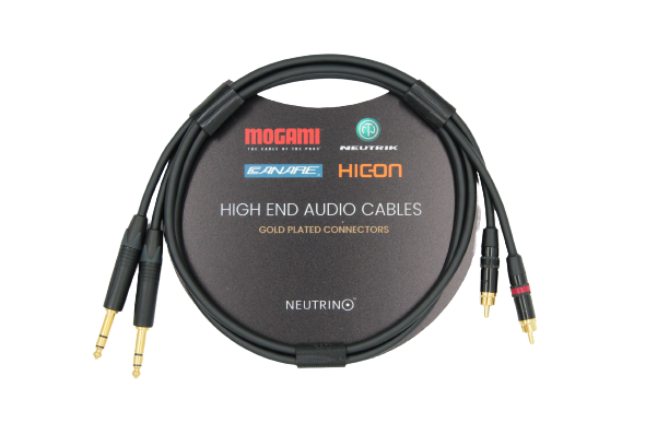 TRS-RCA CABLE, Mogami Cable, Rean/Neutrik Connectors, Pair