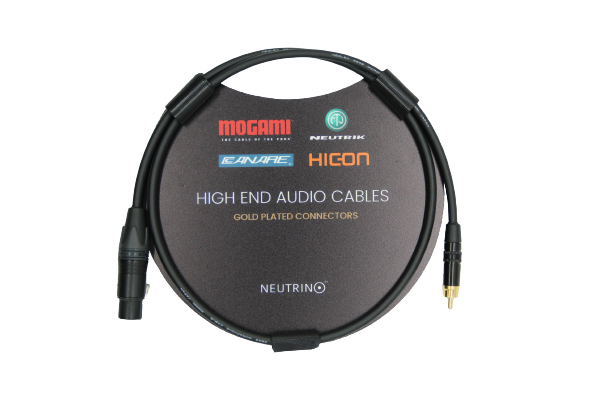 XLR-RCA Cable, Balanced Mogmi W2549 Cable, Neutrik Female XLR And RCA Connector, 1 Unit