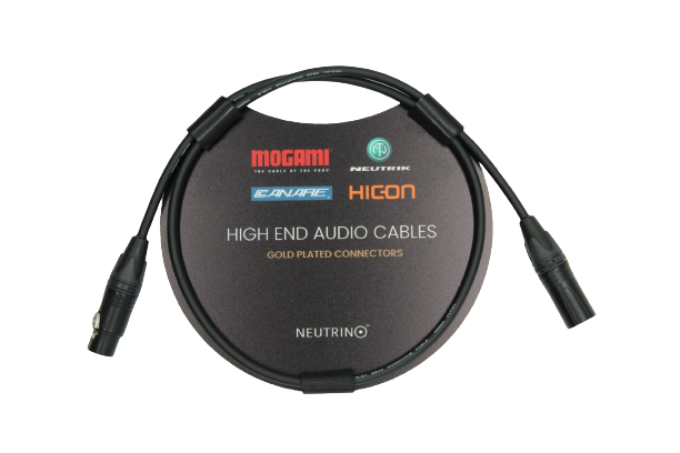 AES/EBU 110 OHM DIGITAL AUDIO CABEL, MOGAMI 3080, GOLD NEUTRIK XLR, FEMALE/MALE, 1 METER