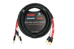 Speaker Cables Canare 4S11 Star Quad, Banana Plugs Hicon, Pair