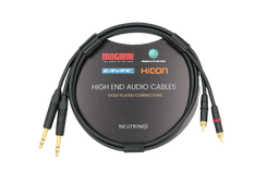 TRS-RCA CABLE, Mogami Cable, Rean/Neutrik Connectors, Pair