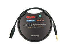 TRS-XLR Cable, Balanced Mogami W2549 Cable, Neutrik Gold Plated TRS 6.35mm And XLR Connector Female, 1 Unit