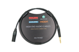 TRS-XLR Cable, Balanced Mogami W2549 Cable, Neutrik Gold Plated TRS 6.35mm And XLR Connector Male, 1 Unit